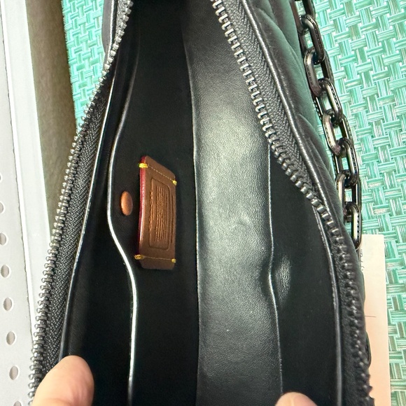 COACH Quilted Mira Crossbody Bag Black/Pewter - Picture 4 of 4